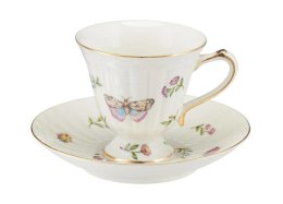 Filiżanka ze spodkiem LEDA Ivory 200 ml. AZ092 Villa Italia