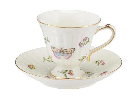 Filiżanka ze spodkiem LEDA Ivory 200 ml. AZ092 Villa Italia