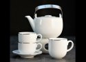 Garnitur do herbaty dla 6 osób 21 elementów PLUS Platin NZ166