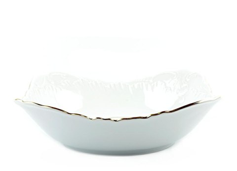 Salaterka kwadratowa 27 cm ROCOCO 3604 Złota Linia Ćmielów Salaterka kwadratowa 27 cm ROCOCO 3604 Złota Linia Ćmielów