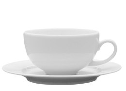 Filiżanka 250 ml ze spodkiem 16 cm SONIA / NADIA Biała Lubiana