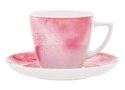 Filiżanka 350 ml ze spodkiem 17,5 cm Beata/Dorota Różowa Galaktyka 7560 Lubiana