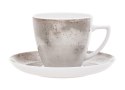 Filiżanka 350 ml ze spodkiem 17,5 cm Beata/Dorota Szara Galaktyka 7560B Lubiana