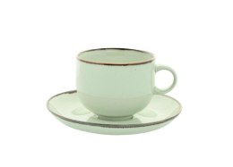 Filiżanka 260 ml ze spodkiem 15,5 cm RUSTIC MINT Bogucice