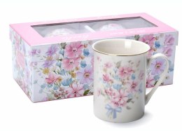 Kubki 350 ml komplet 2 sztuki Kwiaty CR9-93