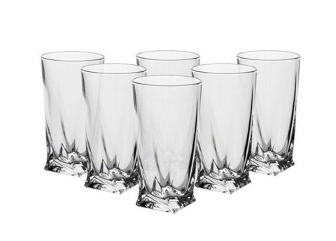 Szklanki do napojów 350 ml. QUADRO 880581 komplet 6 szt. Bohemia Szklanki do napojów 350 ml. QUADRO 880581 komplet 6 szt. Bohemia
