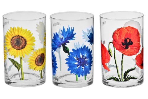 Szklanki do napojów-herbaty 270 ml komplet 6 sztuk Mak/Słonecznik/Haber PRL Krosno Glass Szklanki do napojów-herbaty 270 ml komplet 6 sztuk Mak/Słonecznik/Haber PRL Krosno Glass