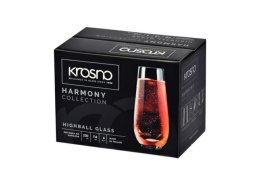 Szklanki do napojów long 230 ml B367 HARMONY komplet 6 sztuk Krosno Glass