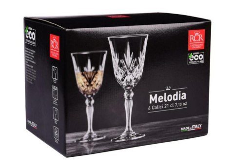 Kieliszki do wina 210 ml Melodia RCR komplet 6 szt.256010