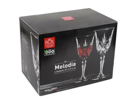 Kieliszki do wina 270 ml Melodia RCR 256520 komplet 6 szt Kieliszki do wina 270 ml Melodia RCR 256520 komplet 6 szt