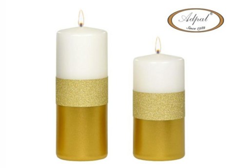 Świeca ozdobna Brilliant Gold 120/58 mm Biała KL-4 Świeca ozdobna Brilliant Gold 120/58 mm Biała KL-4