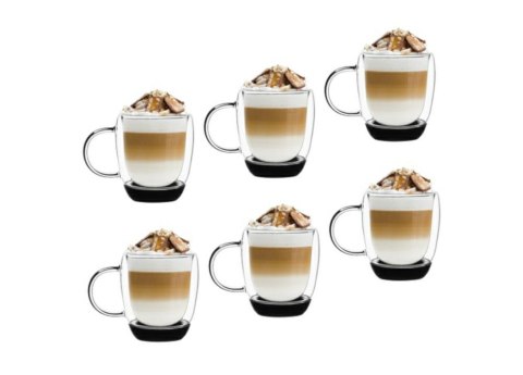 Szklanki termiczne 330 ml z silikonowym dnem SUBLIME komplet 6 sztuk Szklanki termiczne 330 ml z silikonowym dnem SUBLIME komplet 6 sztuk