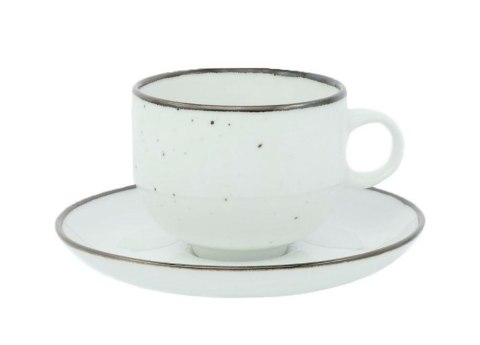 Filiżanka 260 ml ze spodkiem 15,5 cm RUSTIC SNOW Bogucice Filiżanka 260 ml ze spodkiem 15,5 cm RUSTIC SNOW Bogucice