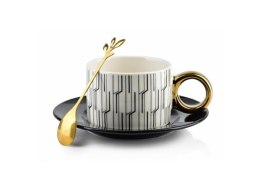 Filiżanka ze spodkiem 230 ml Kendal marki AffekDesign z łyżeczką HTPW4507