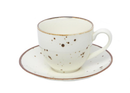 Filiżanka 300 ml ze spodkiem 16 cm Alumina COTTAGE CREAM Bogucice 0988