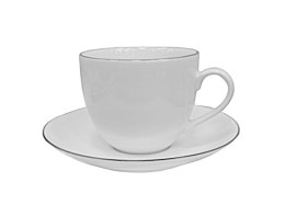 Filiżanka 320 ml ze spodkiem 16 cm AP105 Linea Base Black 1227 Bogucice