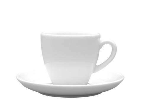 Filiżanka espresso 100 ml ze spodkiem 12 cm BISTRO / NANA Biała Lubiana