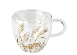Filiżanka szklana dwuścienna 200 ml Falujące trawy AMBIENTE 14418565