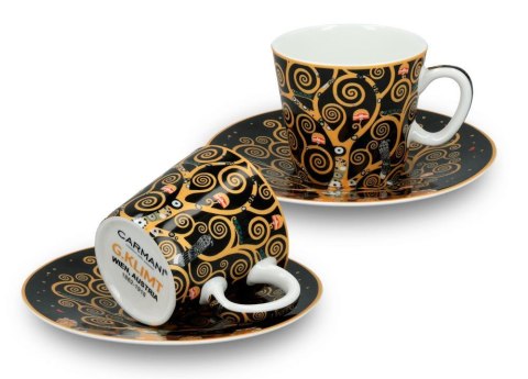 Filiżanki 100 ml espresso Klimt drzewo Życia Carmani 532-0303