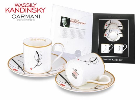 Filiżanki ze spodkiem KANDINSKY 120 ml komplet 2 szt. 046-0102