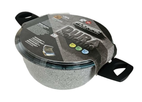 GARNEK 20CM/H9,4CM pokrywka szklana powłoka nieprzywier.DUICV2030 aluminium