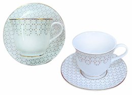 Komplet 2 filizanek ze spodkami Oktan 0976 Bogucice