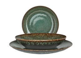 Komplet talerzy dla 4 osób 12 elementowy Jade S010T Lubiana