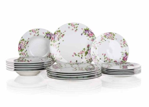Komplet talerzy dla 6 osób 18 elementowy BEAUTY BANQUET Komplet talerzy dla 6 osób 18 elementowy BEAUTY BANQUET