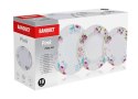 Komplet talerzy dla 6 osób 18 elementowy PINK FLO BANQUET
