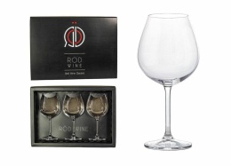 Kpl 3 kieliszków 650 ml Wino Czerwone PREMIUM 062338 Rod Wine