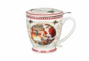Kubek świąteczny 460 ml z zaparzaczem 555-7306 Mikołaj Marco-Polo