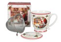 Kubek świąteczny 460 ml z zaparzaczem 555-7306 Mikołaj Marco-Polo