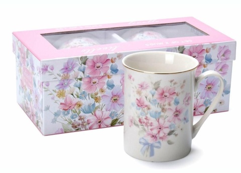 Kubki 350 ml komplet 2 sztuki Kwiaty CR9-93