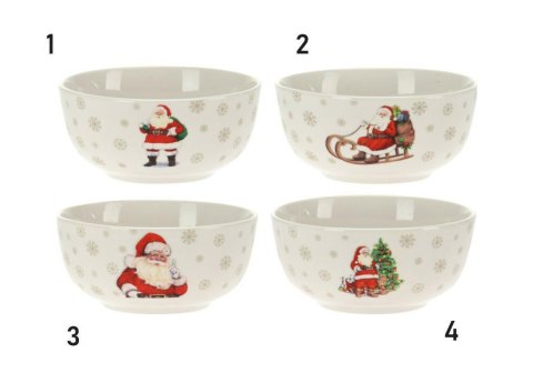 Salaterka świąteczna 480 ml Mikołaj na saniach Mix Dekor