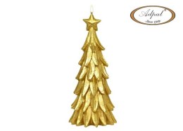 Świeca Choinka parafina 260/120 złoty metalik