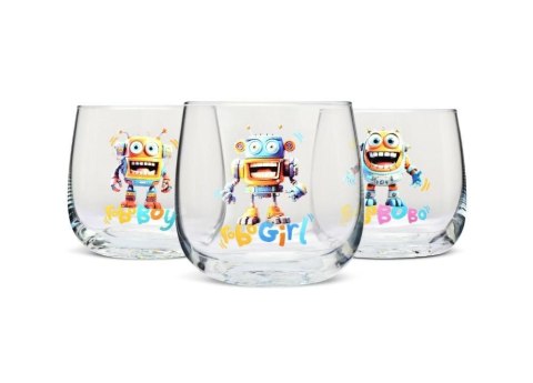 Szklanki Deco 3szt. 250ML ROBO FAMILY FKP1646 Krosno Glass Szklanki Deco 3szt. 250ML ROBO FAMILY FKP1646 Krosno Glass