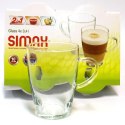 Szklanki żaroodporne LYRA 400 ml z uchem 2612/4 komplet 4 sztuk Simax