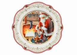 Talerz świąteczny Mikołaj przy kominku Marco Polo