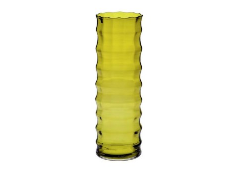 Wazon szklany 35CM OPTYK.PION.OLIWKA FWAD060