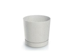 Doniczka 15 cm Tubo P ECO Wood DPOP150W Biała Prosperplast