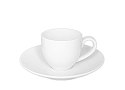 Filiżanka espresso 90 ml ze spodkiem 13 cm Active Rosy White 1020 Bogucice