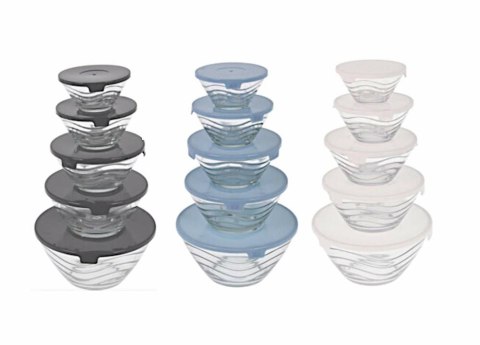 Komplet 5 salaterek z pokrywkami EH