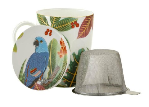Kubek 450 ml z zaparzaczem PTAKI BONE CHINA 115-6514 Marco-Polo