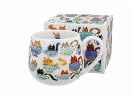 Kubek baryłka 430 ml Koty w filiżankach Koci Świat
