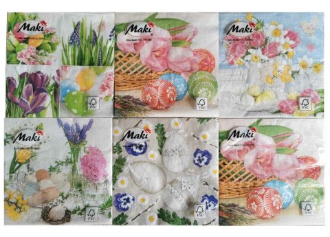 Serwetki 3 warstwowe 33 x 33 cm komplet 20 sztuk LUNCH WIELKANOC Pol-Mak