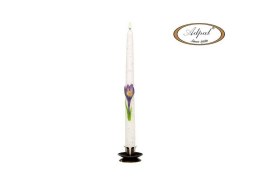 Świeca długa familijna 29 cm KROKUS Biała Matowa Adpal