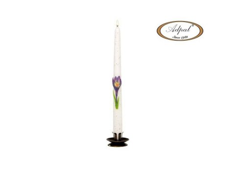 Świeca długa familijna 29 cm KROKUS Biała Matowa Adpal