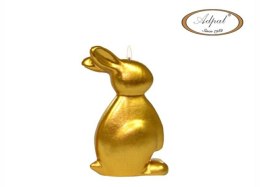 Świeca zając IV Mały 150/90/40 mm Easter Metalik miodowy Adpal