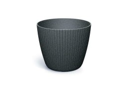 Doniczka 160 LAMIA ROUND Eco Wood DLAM160W-S433W ANTRACYT Prosperplast