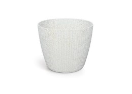 Doniczka 350 LAMIA ROUND Eco Wood DLAM350W-S449W Biała Prosperplast